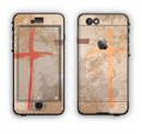 The Tan Splattered Color-Crosses Apple iPhone 6 LifeProof Nuud Case Skin Set
