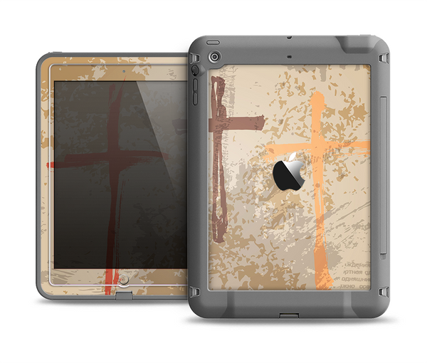 The Tan Splattered Color-Crosses Apple iPad Mini LifeProof Fre Case Skin Set