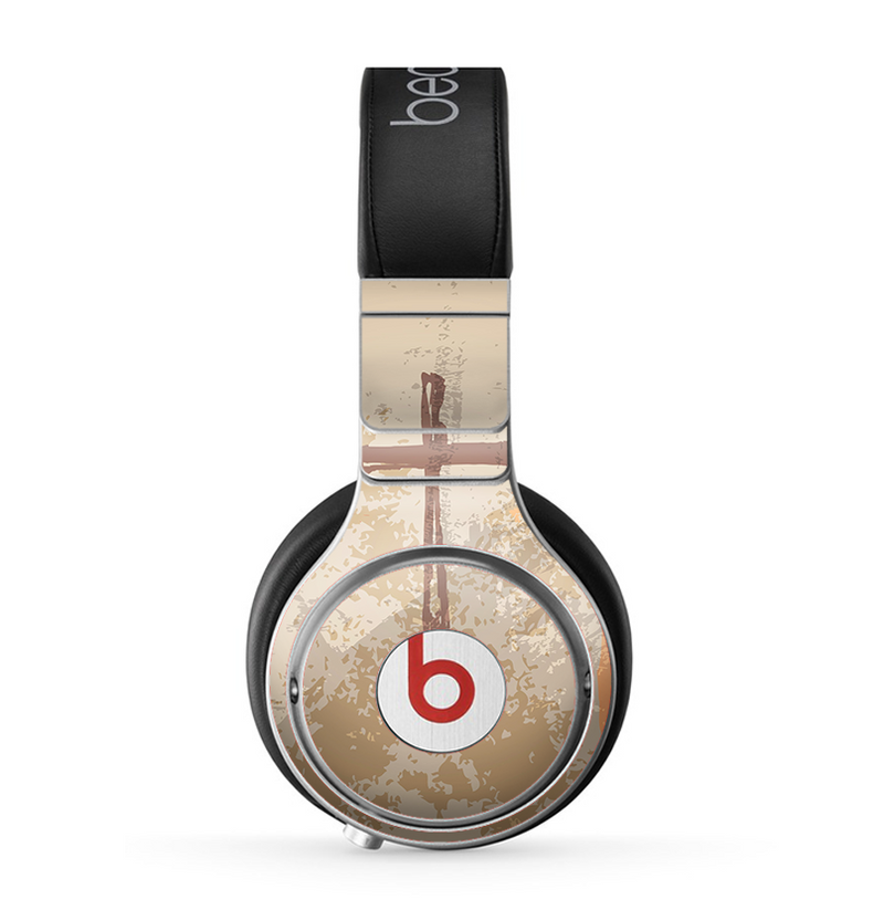 The Tan Splattered Color-Crosses Skin for the Beats by Dre Pro Headphones