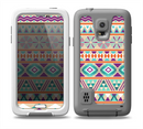 The Tan & Teal Aztec Pattern V4 Skin Samsung Galaxy S5 frē LifeProof Case