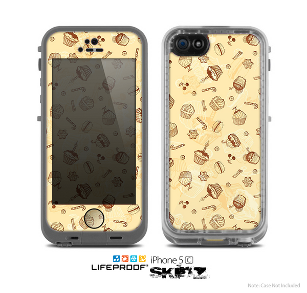 The Tan Treats N' Such Skin for the Apple iPhone 5c LifeProof Case