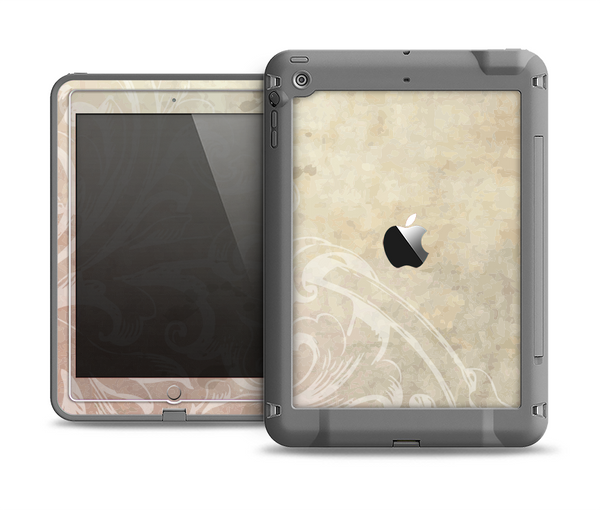 The Tan Vintage Subtle Laced Texture Apple iPad Mini LifeProof Fre Case Skin Set