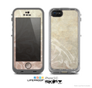 The Tan Vintage Subtle Laced Texture Skin for the Apple iPhone 5c LifeProof Case