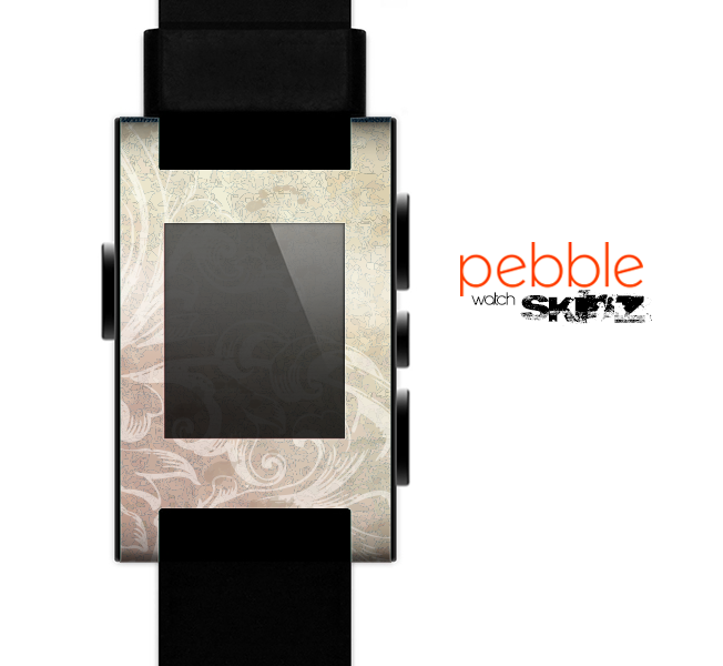 The Tan Vintage Subtle Laced Texture Skin for the Pebble SmartWatch