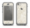 The Tan & White Vintage Floral Pattern Apple iPhone 5c LifeProof Nuud Case Skin Set
