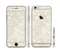 The Tan & White Vintage Floral Pattern Sectioned Skin Series for the Apple iPhone 6 Plus