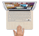 The Tan Woven Fabric Pattern Skin Set for the Apple MacBook Air 13"