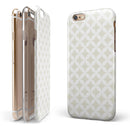 The Tan and White Overlapping Circle Pattern iPhone 6/6s or 6/6s Plus 2-Piece Hybrid INK-Fuzed Case