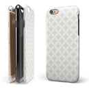 The Tan and White Overlapping Circle Pattern iPhone 6/6s or 6/6s Plus 2-Piece Hybrid INK-Fuzed Case