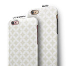 The Tan and White Overlapping Circle Pattern iPhone 6/6s or 6/6s Plus 2-Piece Hybrid INK-Fuzed Case
