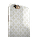 The Tan and White Overlapping Circle Pattern iPhone 6/6s or 6/6s Plus 2-Piece Hybrid INK-Fuzed Case
