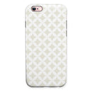 The Tan and White Overlapping Circle Pattern iPhone 6/6s or 6/6s Plus 2-Piece Hybrid INK-Fuzed Case