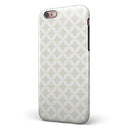 The Tan and White Overlapping Circle Pattern iPhone 6/6s or 6/6s Plus 2-Piece Hybrid INK-Fuzed Case