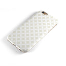 The Tan and White Overlapping Circle Pattern iPhone 6/6s or 6/6s Plus 2-Piece Hybrid INK-Fuzed Case