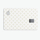 The Tan and White Overlapping Circle Pattern - Premium Protective Decal Skin-Kit for the Apple Credit Card