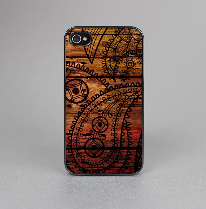 The Tattooed WoodGrain Skin-Sert for the Apple iPhone 4-4s Skin-Sert Case