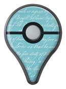 The Teal 18th Century Script Pokémon GO Plus Vinyl Protective Decal Skin Kit