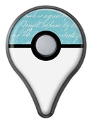 The Teal 18th Century Script Pokémon GO Plus Vinyl Protective Decal Skin Kit