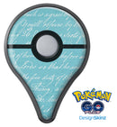 The Teal 18th Century Script Pokémon GO Plus Vinyl Protective Decal Skin Kit