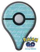 The Teal 18th Century Script Pokémon GO Plus Vinyl Protective Decal Skin Kit