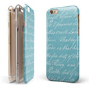 The Teal 18th Century Script iPhone 6/6s or 6/6s Plus 2-Piece Hybrid INK-Fuzed Case