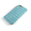 The Teal 18th Century Script iPhone 6/6s or 6/6s Plus 2-Piece Hybrid INK-Fuzed Case