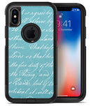 The Teal 18th Century Script 2 - iPhone X OtterBox Case & Skin Kits