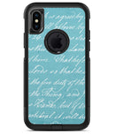 The Teal 18th Century Script 2 - iPhone X OtterBox Case & Skin Kits