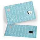 The Teal 18th Century Script - Premium Protective Decal Skin-Kit for the Apple Credit Card