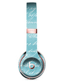 The Teal 18th Century Script Full-Body Skin Kit for the Beats by Dre Solo 3 Wireless Headphones