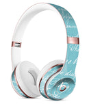 The Teal 18th Century Script Full-Body Skin Kit for the Beats by Dre Solo 3 Wireless Headphones