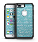 The Teal 18th Century Script - iPhone 7 or 7 Plus Commuter Case Skin Kit