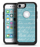 The Teal 18th Century Script - iPhone 7 or 7 Plus Commuter Case Skin Kit