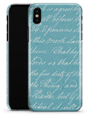 The Teal 18th Century Script - iPhone X Clipit Case