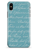 The Teal 18th Century Script - iPhone X Clipit Case
