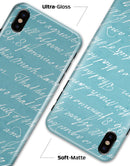 The Teal 18th Century Script - iPhone X Clipit Case