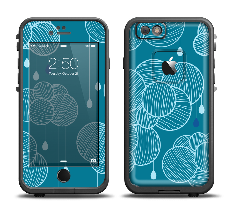 the teal abstract raining yarn clouds Apple iPhone 6/6s Plus LifeProof ...