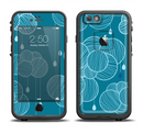 The Teal Abstract Raining Yarn Clouds Apple iPhone 6/6s LifeProof Fre Case Skin Set