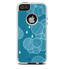 The Teal Abstract Raining Yarn Clouds Skin For The iPhone 5-5s Otterbox Commuter Case