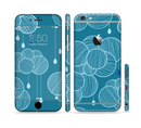 The Teal Abstract Raining Yarn Clouds Sectioned Skin Series for the Apple iPhone 6s Plus