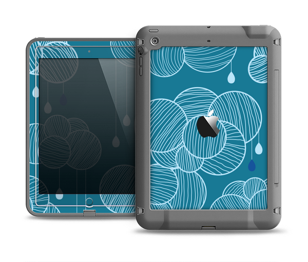 The Teal Abstract Raining Yarn Clouds Apple iPad Air LifeProof Fre Case Skin Set