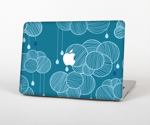 The Teal Abstract Raining Yarn Clouds Skin Set for the Apple MacBook Air 13"