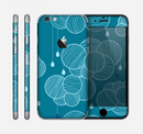 The Teal Abstract Raining Yarn Clouds Skin for the Apple iPhone 6