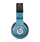 The Teal Abstract Raining Yarn Clouds Skin for the Beats by Dre Pro Headphones