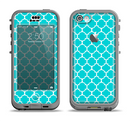 The Teal And White Seamless Morocan Pattern Apple iPhone 5c LifeProof Nuud Case Skin Set