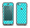 The Teal And White Seamless Morocan Pattern Apple iPhone 5c LifeProof Nuud Case Skin Set