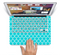 The Teal And White Seamless Morocan Pattern Skin Set for the Apple MacBook Pro 15" with Retina Display