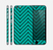The Teal & Black Sketch Chevron Skin for the Apple iPhone 6 Plus