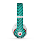 The Teal & Black Sketch Chevron Skin for the Beats by Dre Studio (2013+ Version) Headphones