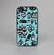 The Teal & Black Toon Robots Skin-Sert for the Apple iPhone 4-4s Skin-Sert Case